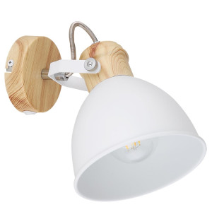 RGB LED Wandleuchte, Holz-Optik, Spot verstellbar, 15 cm, WIHO