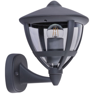RGB LED Wandleuchte, Laternen-Optik, ALU, anthrazit, 17,5 cm, NOLLO