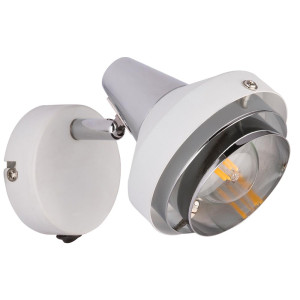 LED Wandleuchte, Chrom, Spot verstellbar, 10 cm