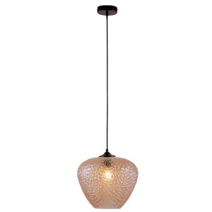 RGB LED Hängeleuchte, Glas, champagner, 29 cm, SCARLETT