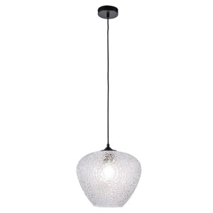 LED Hängeleuchte, Glas, klar, 29 cm, SCARLETT