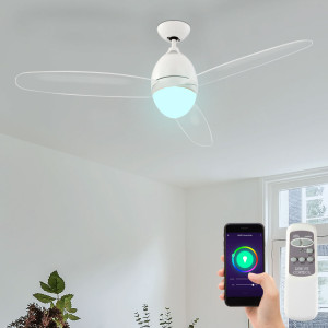 RGB LED Deckenventilator mit App-und Sprachsteuerung