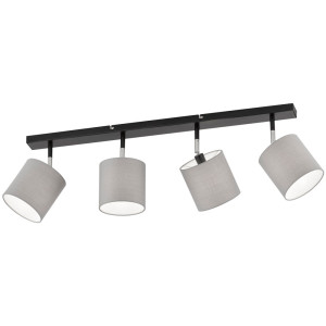 Deckenlampe, Stoff, Spots verstellbar, L 90 cm, TESSA