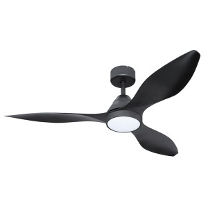 LED Deckenventilator, 6 Stufen, Fernbedienung, schwarz
