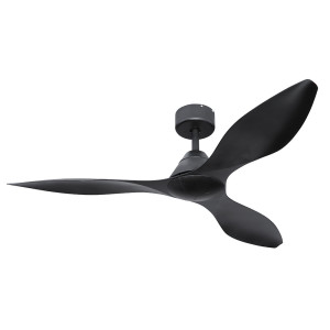Deckenventilator schwarz matt, Fernbedienung 132 cm