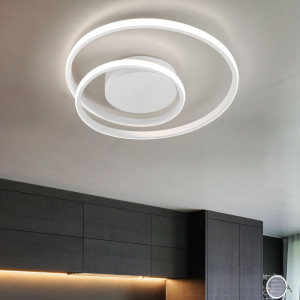 LED Deckenleuchte, Ring Design, dimmbar, 39 cm, ZIBAL