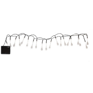 RGB LED Solarleuchte, Tropfen-Lichterkette, Erdspieß, L 390 cm