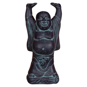 Buddha, Deko-Statue, Keramik, schwarz, H 55 cm