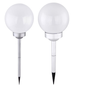 2er Set LED Solar Steckleuchte, Feuereffekt
