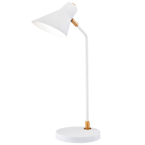RGB LED Tischleuchte, weiß-matt, altmessing, H 55cm