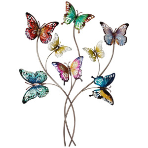 Wandobjekt, Schmetterling Design, bunt H 73 cm