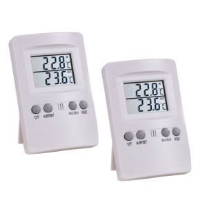 2x Innen-Außen Maxima-Minima-Thermometer, hängen, stellen