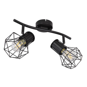 LED Deckenleuchte, Käfig-Design, Spots verstellbar, L 34 cm