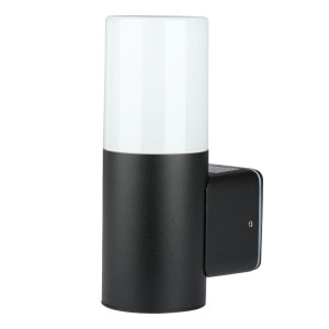 LED Wandleuchte, Aluminium, schwarz, H 25 cm