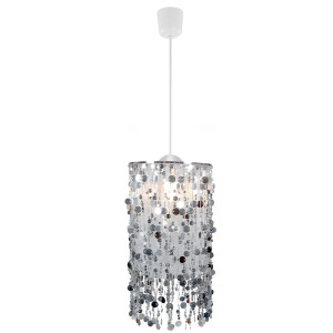 LED Hängeleuchte, silber 27 cm
