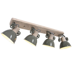 LED Deckenstrahler, Metall, Holz, Spots verstellbar
