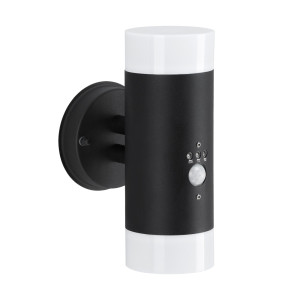 LED Wandleuchte, schwarz, UP DOWN, Bewegungsmelder, H 24,2 cm
