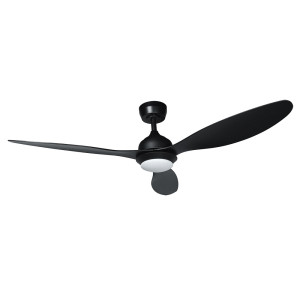 LED Deckenventilator, Fernbedienung, schwarz, 132 cm