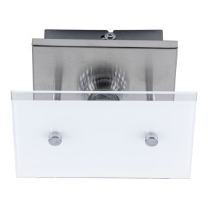 LED Deckenlampe, Metall, Glas, IP20, L 15cm