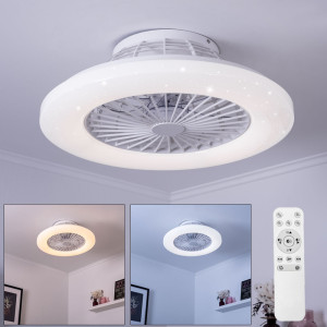 LED Deckenventilator, dimmbar, Sterneneffekt, 50 cm