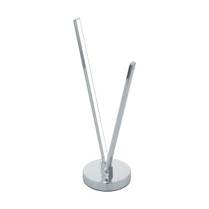 LED Tischleuchte, ALU, chrom, Höhe 37 cm, PARRI