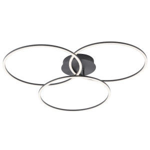 LED Deckenleuchte schwarz, dimmbar L 79 cm, IVANKA