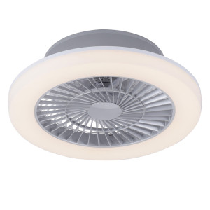 LED Deckenventilator, stahlfarben, 50 cm, LEONARD