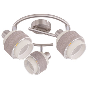 LED Deckenleuchte, beige-grau, Spot schwenkbar, 25 cm