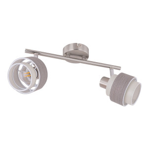 RGB LED Deckenleuchte, beige-grau, Spot schwenkbar, 32,5 cm