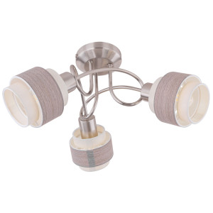 RGB LED Deckenleuchte, beige-grau, rund, 39 cm,
