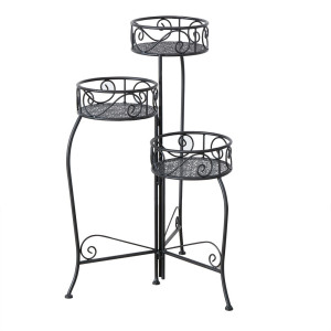 Pflanztisch, Eisen, dunkelbraun, H 74 cm, BRODER