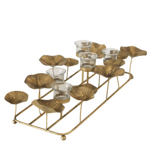Kerzenhalter, Teelichter, Gold, Glas, ARICA