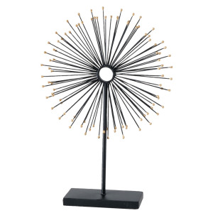 Dekoelement, Sonnen-Design, schwarz-gold, H 52 cm, MONROY