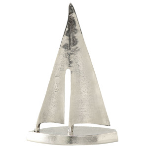 Dekoelement, Segelboot, ALU, silber, H 45 cm