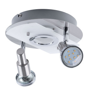 LED Deckenleuchte, Glas, Spots beweglich, D 30,5 cm