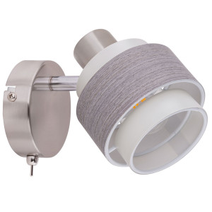 RGB LED Wandleuchte, beige-grau, Spot schwenkbar, 10 cm