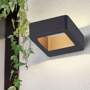 LED UP & DOWN Wandleuchte, ALU, anthrazit, Länge 14,5 cm