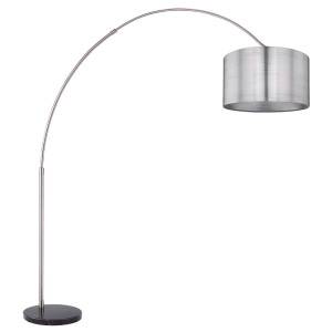RGB LED Stehleuchte, Marmor, Höhenverstellbar, silber-metallic, H 200 cm