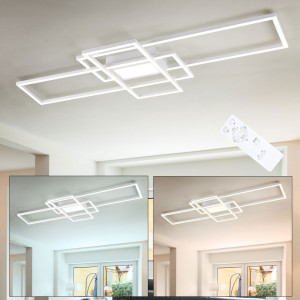 LED Deckenleuchte, weiß-matt, CCT, Länge 105 cm