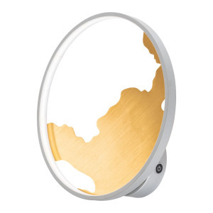 LED Wandleuchte, Touchdimmer, rund, silber-gold,  MODESTO