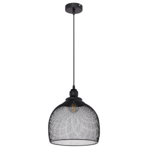 RGB LED Hängelampe, Käfig Design, schwarz, H 120 cm
