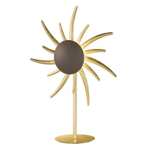LED Tischlampe, Sonnendesign, gold-rost, H 60 cm, KENO