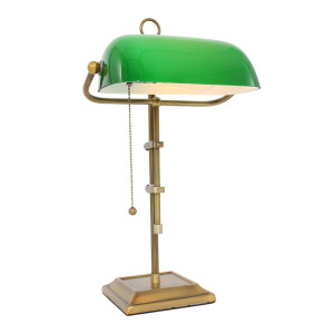 RGB LED Tischlampe, bronze, Glas, grün, H 57 cm, App- und Sprachsteuerung