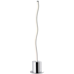 LED Stehleuchte, chrom, Wellen, H 45,5 cm, LINEE