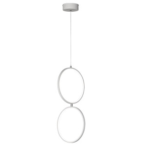 LED Pendelleuchte, Ring Design, dimmbar, H 150 cm