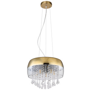 Smart Home RGB LED Hängeleuchte, messing, Glas, gold
