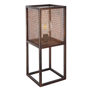 LED Tischleuchte, kupfer, Höhe 50,5 cm, DOMI