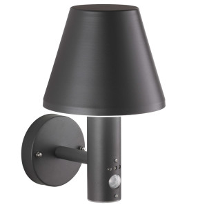 LED Down Wandleuchte, ALU, Bewegungsmelder, H 15 cm, TROF