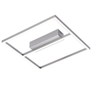 LED Deckenleuchte, quadratisch, silber L 30 cm