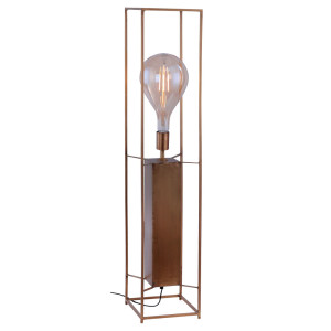 Stehleuchte, Käfig-Optik, Messing, H 99 cm